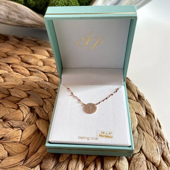 New • Jenni Park Rose Gold Pendant Necklace • - Picture 1 of 4